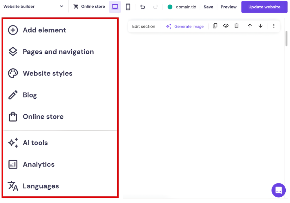 Hostinger for Website Builders